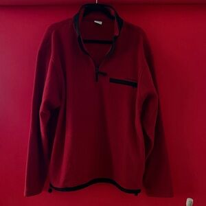 Old Navy Men's Red Quarter-Zip Fleece Pullover
